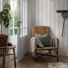 Load image into Gallery viewer, Schumacher Falsterbo Stripe Wallpaper 7683 / Sky