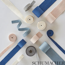 Load image into Gallery viewer, Schumacher Mathias Linen Tape Narrow Trim 76831 / Indigo