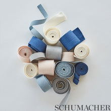 Load image into Gallery viewer, Schumacher Mathias Linen Tape Narrow Trim 76831 / Indigo