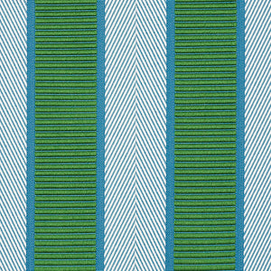 SCHUMACHER RIBBON STRIPE FABRIC 77100 / EMERALD