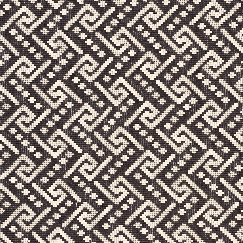SCHUMACHER IONIC WEAVE FABRIC 77122 / BLACK