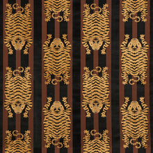 Load image into Gallery viewer, SCHUMACHER JOKHANG TIGER VELVET FABRIC 77232 / BROWN &amp; BLACK