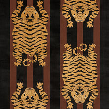 Load image into Gallery viewer, SCHUMACHER JOKHANG TIGER VELVET FABRIC 77232 / BROWN &amp; BLACK