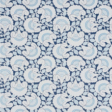 Load image into Gallery viewer, SCHUMACHER JACKIE APPLIQUE EMBROIDERY FABRIC 77301 / BLUE