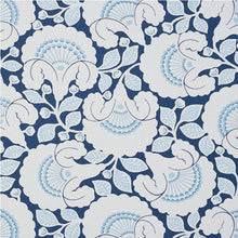 Load image into Gallery viewer, SCHUMACHER JACKIE APPLIQUE EMBROIDERY FABRIC 77301 / BLUE
