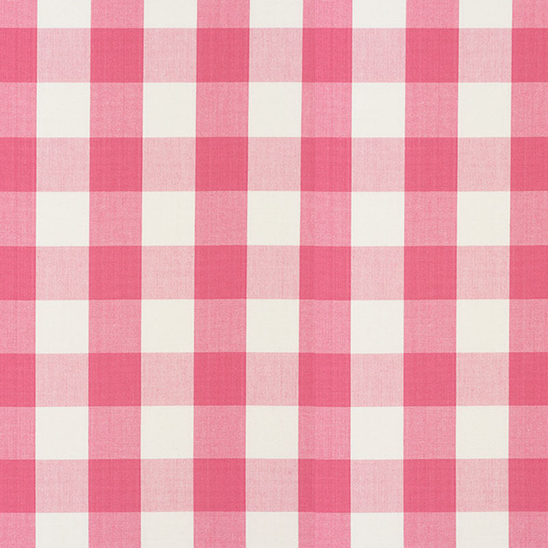 SCHUMACHER CAMDEN COTTON CHECK FABRIC 77321 / MAGENTA