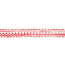 Load image into Gallery viewer, Schumacher Toula Hand Blocked Linen Tape Trim 77331 / Red &amp; Pink