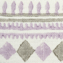 Load image into Gallery viewer, Schumacher Toula Hand Blocked Linen Tape Trim 77332 / Lilac &amp; Grey