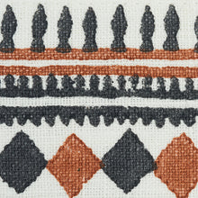 Load image into Gallery viewer, Schumacher Toula Hand Blocked Linen Tape Trim 77333 / Black &amp; Brown