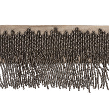 Load image into Gallery viewer, Schumacher Starling Beaded Fringe Trim 77370 / Pewter