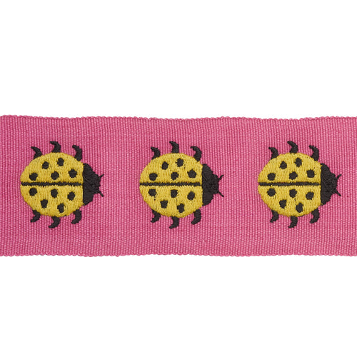 Schumacher Ladybird Tape Trim 77391 / Yellow & Pink