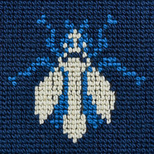 Load image into Gallery viewer, SCHUMACHER BEE EPINGLE FABRIC 77411 / BLUE