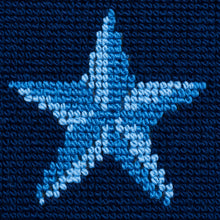 Load image into Gallery viewer, SCHUMACHER STAR EPINGLE FABRIC 77421 / BLUE