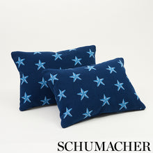 Load image into Gallery viewer, SCHUMACHER STAR EPINGLE FABRIC 77421 / BLUE
