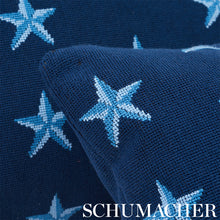Load image into Gallery viewer, SCHUMACHER STAR EPINGLE FABRIC 77421 / BLUE