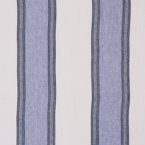 SCHUMACHER SENITA STRIPE SHEER FABRIC 77431 / BLUE