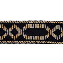 Load image into Gallery viewer, Schumacher Briar Raffia Tape Trim 77583 / Black