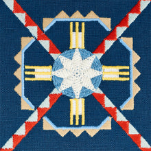 Load image into Gallery viewer, SCHUMACHER CHAMIZAL EMBROIDERY FABRIC 77601 / BLUE &amp; RED