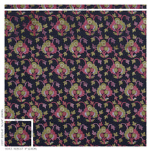 Load image into Gallery viewer, SCHUMACHER JENNIE VELVET FABRIC 77740 / MIDNIGHT &amp; MAGENTA