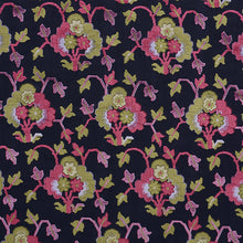 Load image into Gallery viewer, SCHUMACHER JENNIE VELVET FABRIC 77740 / MIDNIGHT &amp; MAGENTA