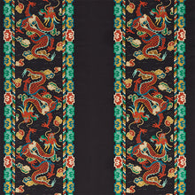 Load image into Gallery viewer, SCHUMACHER LOTAN DRAGON EMBROIDERY FABRIC 78090 / BLACK