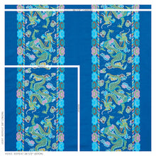 Load image into Gallery viewer, SCHUMACHER LOTAN DRAGON EMBROIDERY FABRIC 78091 / BLUE