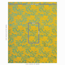 Load image into Gallery viewer, SCHUMACHER RUAN DRAGON DAMASK FABRIC 78102 / GOLD