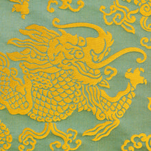 Load image into Gallery viewer, SCHUMACHER RUAN DRAGON DAMASK FABRIC 78102 / GOLD