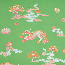 Load image into Gallery viewer, SCHUMACHER HANLUN DRAGON EMBROIDERY FABRIC 78112 / GREEN