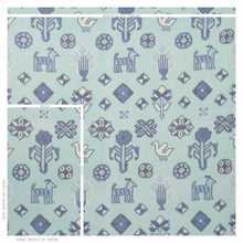 Load image into Gallery viewer, SCHUMACHER CHUSKA WARP PRINT FABRIC 78141 / BLUE