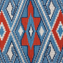 Load image into Gallery viewer, SCHUMACHER BAYETA EMBROIDERY FABRIC 78150 / BLUE &amp; RED