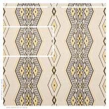 Load image into Gallery viewer, SCHUMACHER BAYETA EMBROIDERY FABRIC 78152 / YELLOW &amp; NEUTRAL