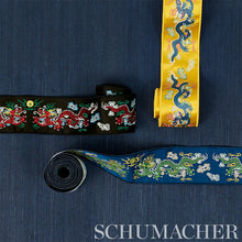Load image into Gallery viewer, Schumacher Lili Dragon Tape Trim 78171 / Blue