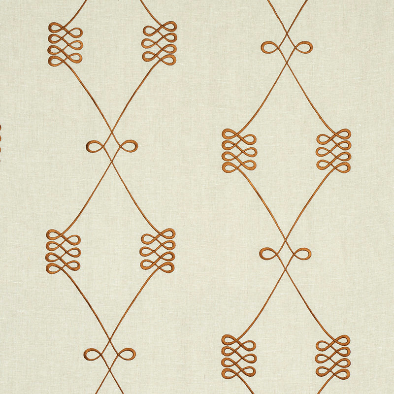 SCHUMACHER NICOLETTE EMBROIDERY FABRIC 78201 / NATURAL