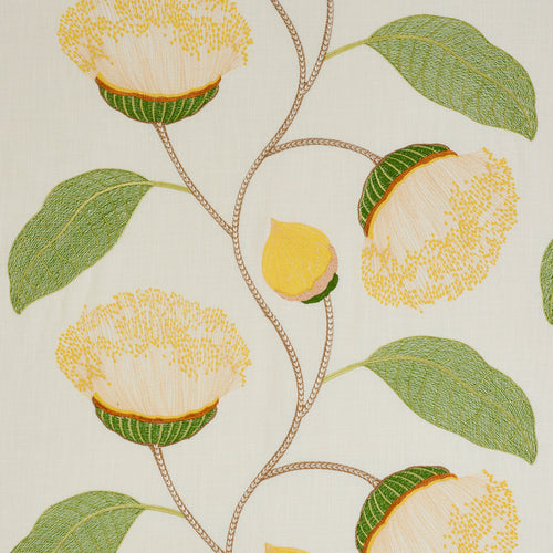SCHUMACHER CELINDA EMBROIDERY FABRIC 78300 / YELLOW