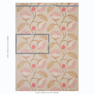 SCHUMACHER CELINDA EMBROIDERY FABRIC 78302 / BLUSH