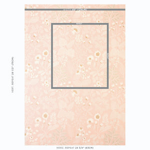 SCHUMACHER EMALINE EMBROIDERY FABRIC 78310 / BLUSH