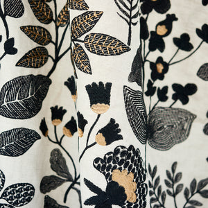 SCHUMACHER EMALINE EMBROIDERY FABRIC 78312 / BLACK