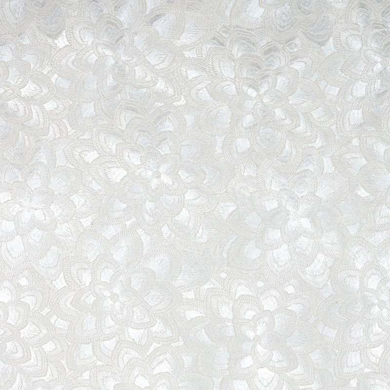 SCHUMACHER LOTUS EMBROIDERY FABRIC 78341 / PEARL