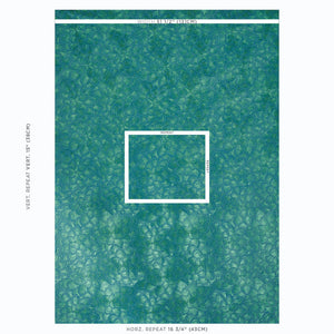 SCHUMACHER LOTUS EMBROIDERY FABRIC 78342 / JADE