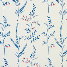 Load image into Gallery viewer, SCHUMACHER CYNTHIA EMBROIDERED PRINT FABRIC 78350 / BLUE