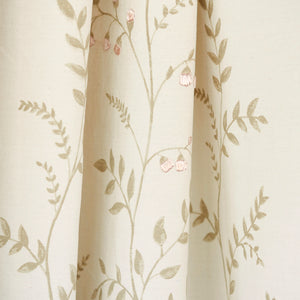 SCHUMACHER CYNTHIA EMBROIDERED PRINT FABRIC 78351 / NATURAL