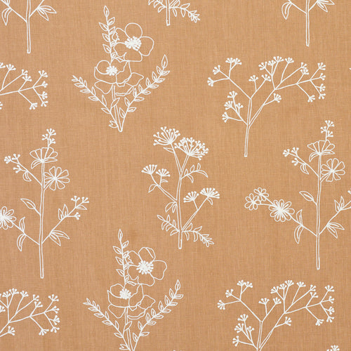 SCHUMACHER LISBETH EMBROIDERY FABRIC 78361 / CAMEL