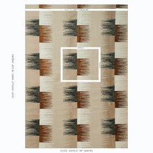 Load image into Gallery viewer, Schumacher Sunburst Stripe Embroidery Fabric 78400 / Black &amp; Neutral