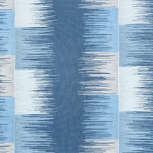 Load image into Gallery viewer, Schumacher Sunburst Stripe Embroidery Fabric 78402 / Blues
