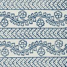 Load image into Gallery viewer, Schumacher Arbela Hand Blocked Tape Trim 78441 / Indigo
