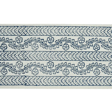 Load image into Gallery viewer, Schumacher Arbela Hand Blocked Tape Trim 78441 / Indigo