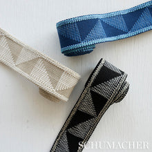 Load image into Gallery viewer, Schumacher Teague Tape Indoor/Outdoor Trim 78532 / Black