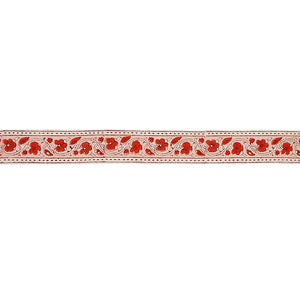 Schumacher Mila Hand Block Print Tape Trim 78590 / Red