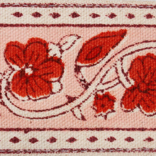 Load image into Gallery viewer, Schumacher Mila Hand Block Print Tape Trim 78590 / Red